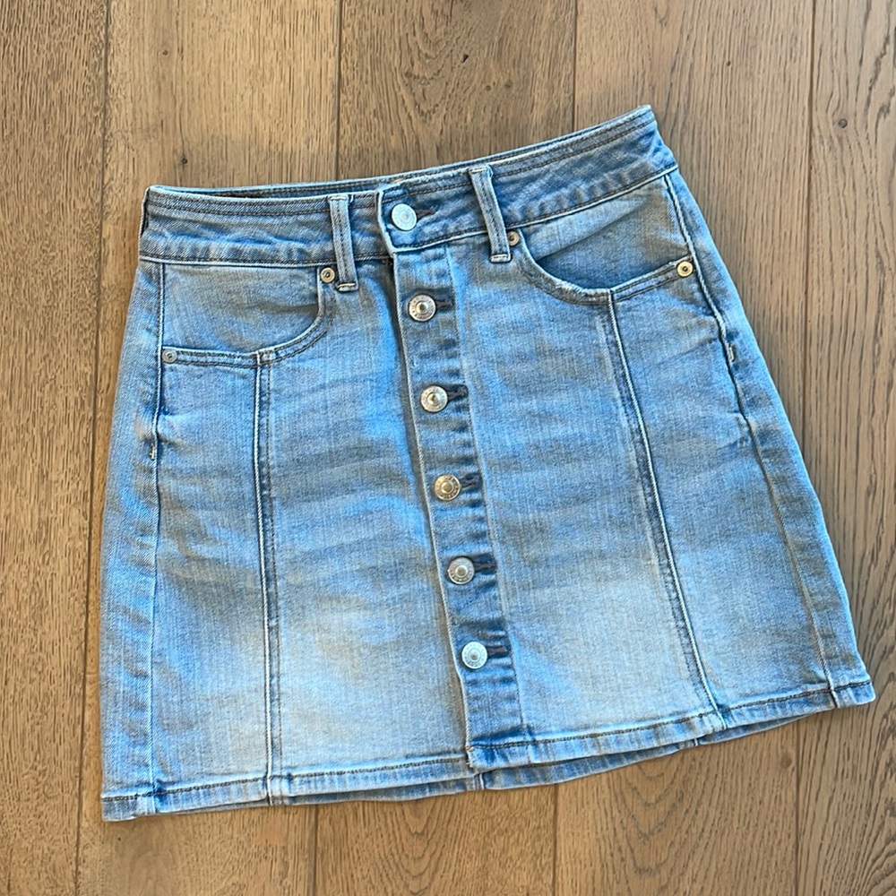 American Eagle Super Stretch High Rise A Line Skirt